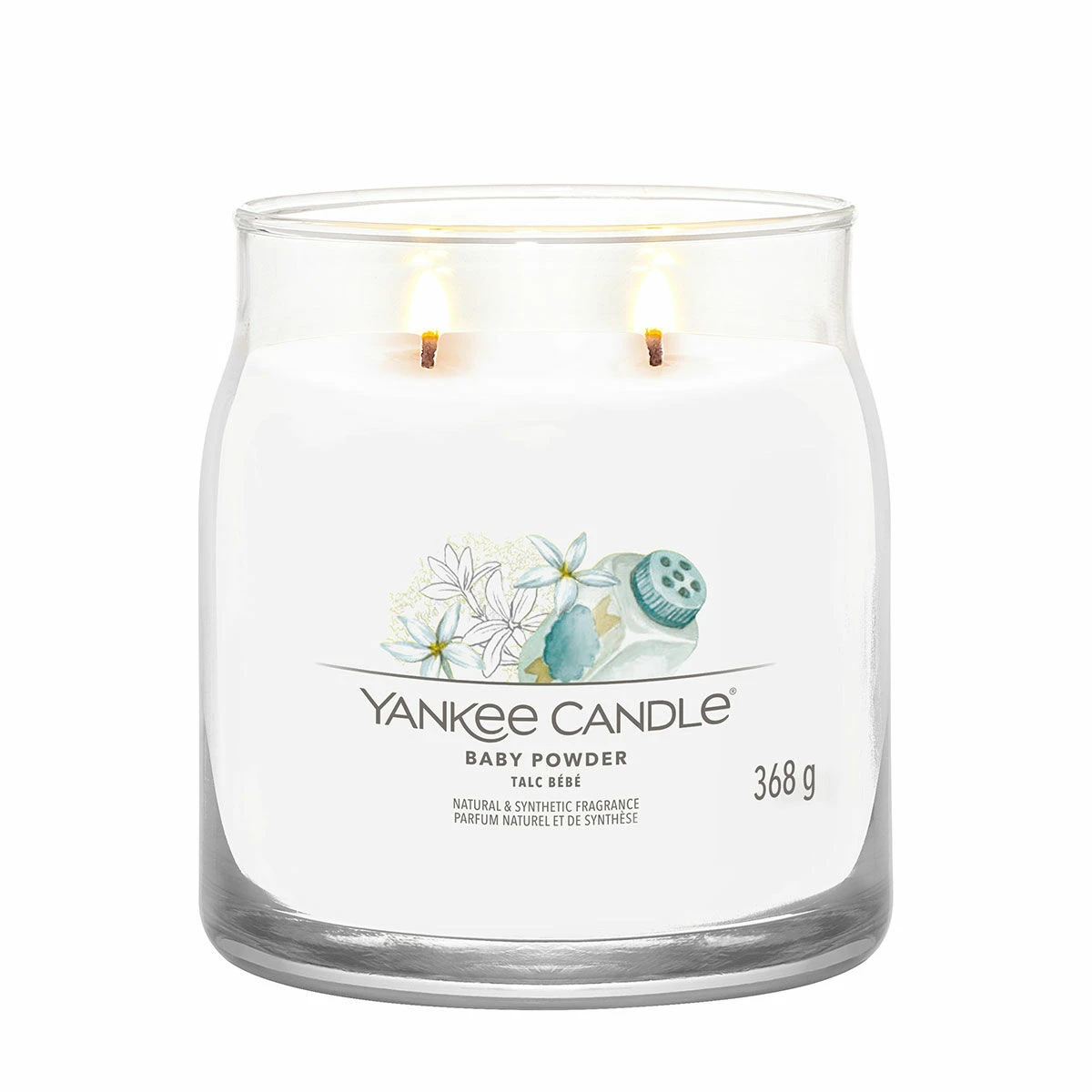 Yankee Candle Baby Powder Signature Medium Jar Candle 4 Yankee Candle Baby Powder Signature Medium Jar Candle - Image 2