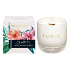 Stoneglow Infusion Clarity Cashmerian Woods & Saffron Tumbler Candle