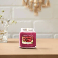 Yankee Candle Black Cherry Medium Jar Candle -Campusgifts Shop black cherry medium jar