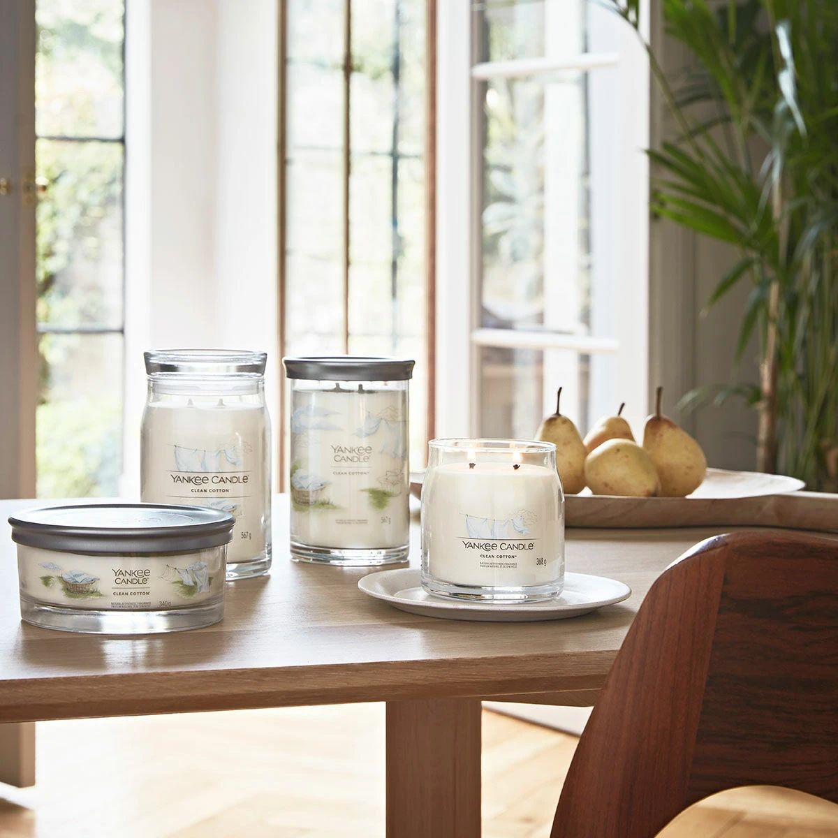 Yankee Candle Clean Cotton Signature Medium Jar Candle 7 Yankee Candle Clean Cotton Signature Medium Jar Candle - Image 5