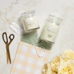 Yankee Candle Clean Cotton Signature Medium Jar Candle 10 Yankee Candle Clean Cotton Signature Medium Jar Candle -Campusgifts Shop clean cotton signature collection lifestyle 2 1