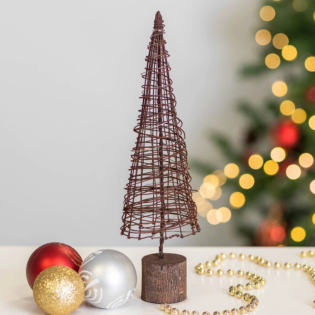 East Of India Rusty Wire Cone Christmas Tree 3 East Of India Rusty Wire Cone Christmas Tree