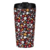 Eco Chic Black Ditsy Flowers Stainless Steel Travel Coffee Cup -Campusgifts Shop eco chic n014 disty black flowers stainless steel travel coffee cup 01