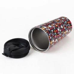 Eco Chic Black Ditsy Flowers Stainless Steel Travel Coffee Cup 10 Eco Chic Black Ditsy Flowers Stainless Steel Travel Coffee Cup -Campusgifts Shop eco chic n014 disty black flowers stainless steel travel coffee cup 01b