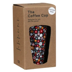 Eco Chic Black Ditsy Flowers Stainless Steel Travel Coffee Cup 12 Eco Chic Black Ditsy Flowers Stainless Steel Travel Coffee Cup -Campusgifts Shop eco chic n014 disty black flowers stainless steel travel coffee cup 04