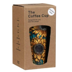 Eco Chic Sunflowers Stainless Steel Travel Coffee Cup -Campusgifts Shop eco chic n015 sunflowers stainless steel travel coffee cup 04