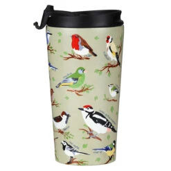 Eco Chic Green Wild Birds Stainless Steel Travel Coffee Cup 12 Eco Chic Green Wild Birds Stainless Steel Travel Coffee Cup -Campusgifts Shop eco chic n02 green wild birds stainless steel travel coffee cup 03