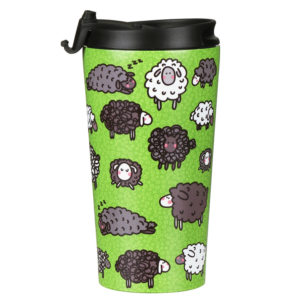 Eco Chic Green Sheep Stainless Steel Travel Coffee Cup 6 Eco Chic Green Sheep Stainless Steel Travel Coffee Cup - Image 4
