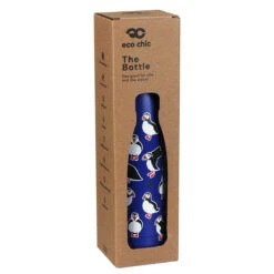 Eco Chic Royal Blue Puffin 500ml Thermal Drinks Bottle -Campusgifts Shop eco chic t26 royal blue puffin 500ml thermal drinks bottle 02m