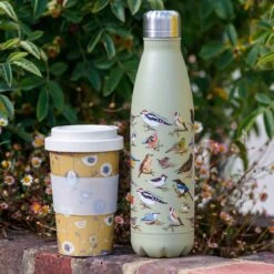 Eco Chic Green Wild Birds 500ml Thermal Drinks Bottle 11 Eco Chic Green Wild Birds 500ml Thermal Drinks Bottle -Campusgifts Shop eco chic travel cup thermal bottle lifestyle 3
