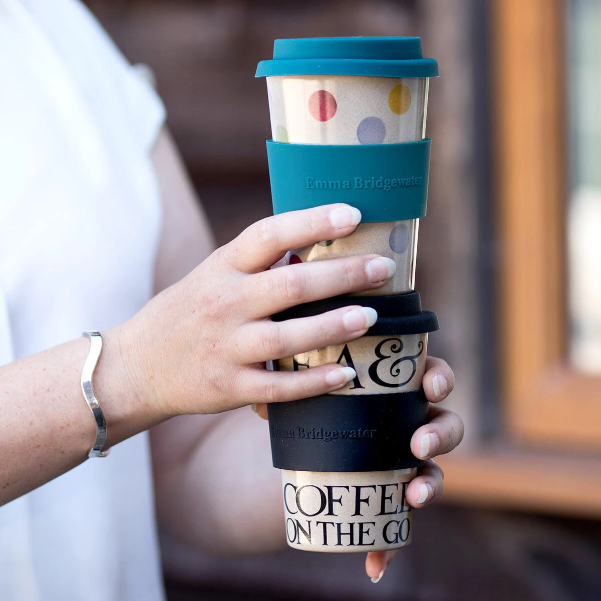 Emma Bridgewater Polka Dot Rice Husk Travel Cup 4 Emma Bridgewater Polka Dot Rice Husk Travel Cup - Image 2