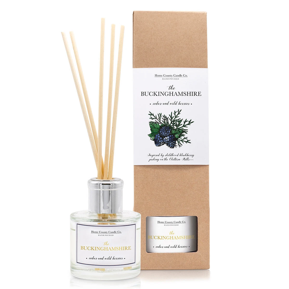 Home County Candle Co. The Buckinghamshire - Cedar & Wild Berries Reed Diffuser 3 Home County Candle Co. The Buckinghamshire - Cedar & Wild Berries Reed Diffuser