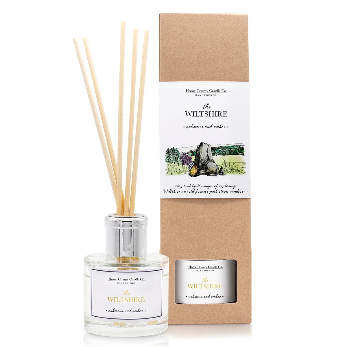 Home County Candle Co. The Wiltshire - Oakmoss & Amber Reed Diffuser 3 Home County Candle Co. The Wiltshire - Oakmoss & Amber Reed Diffuser