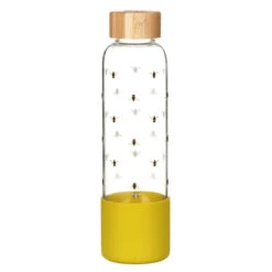 Joules Bees Glass Water Bottle -Campusgifts Shop joules jls2101 j bee print glass water bottle 03