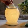 Desire Bulbous Woodland Aroma Ceramic Lamp Wax Melt Warmer -Campusgifts Shop lesser and pavey lp46715 desire bulbous woodland aroma lamp lifestyle 2