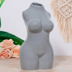 Desire Grey Body Torso Vase -Campusgifts Shop lesser and pavey lp48226 grey body torso vase lifestyle