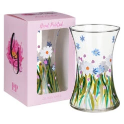 Lynsey Johnstone Hand Painted Dainty Daisies Hourglass Vase