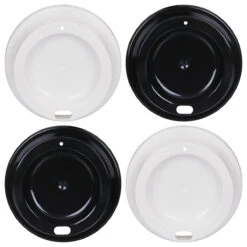 Kate Spade New York Black & White Stripe/Dot Set Of Four Travel Cups -Campusgifts Shop lifeguard press 217049 kate spade travel cup set 3