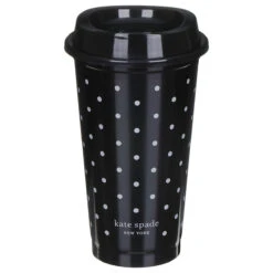 Kate Spade New York Black & White Stripe/Dot Set Of Four Travel Cups -Campusgifts Shop lifeguard press 217049 kate spade travel cup set 6