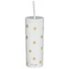 Kate Spade New York Gold Dot With Script Acrylic Tumbler With Straw -Campusgifts Shop lifeguard press 224338 kate spade gold dot tumbler with straw 01 v2