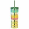 Kate Spade New York Garden Plaid Acrylic Tumbler With Straw 1 Kate Spade New York Garden Plaid Acrylic Tumbler With Straw -Campusgifts Shop lifeguard press 230937 kate spade garden plaid acrylic tumbler 1 1