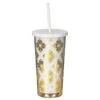 Kate Spade New York Gold Spade Flower Tumbler With Straw -Campusgifts Shop lifeguard press kate spade 192985 gold spade flower tumbler with straw