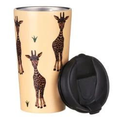 Eco Chic Beige Giraffe Stainless Steel Travel Coffee Cup 9 Eco Chic Beige Giraffe Stainless Steel Travel Coffee Cup -Campusgifts Shop n26 eco chic beige giraffe stainless steel travel coffee cup 03