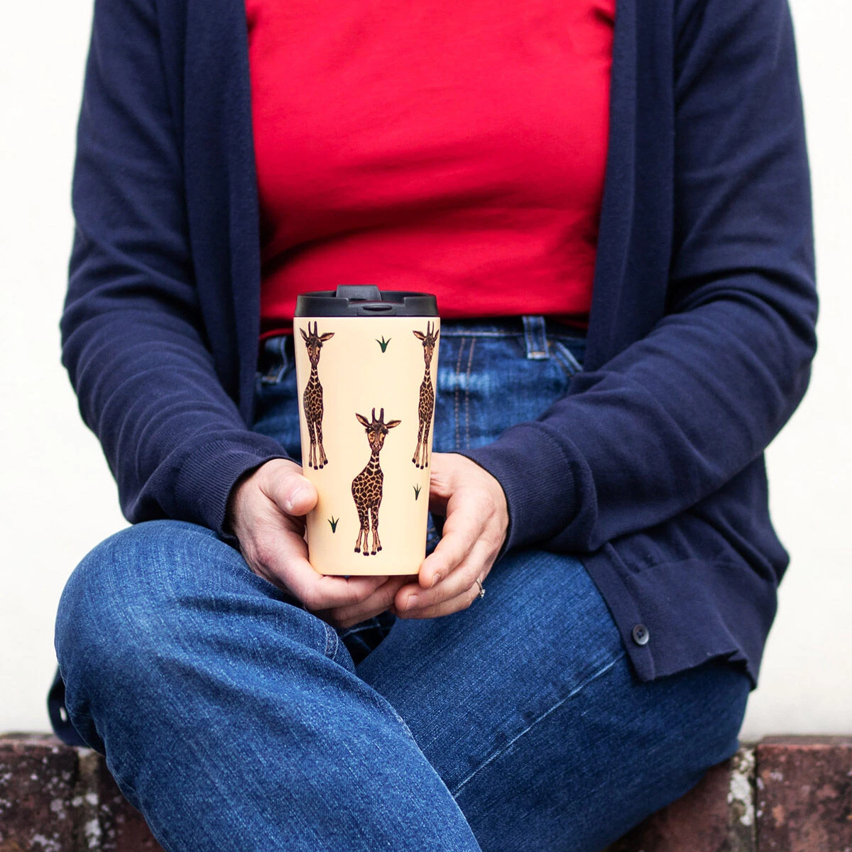 Eco Chic Beige Giraffe Stainless Steel Travel Coffee Cup 6 Eco Chic Beige Giraffe Stainless Steel Travel Coffee Cup - Image 5