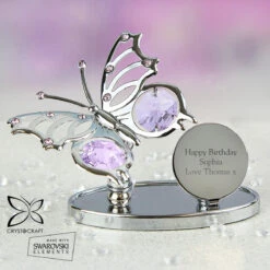 Personalised Crystocraft Butterfly Ornament -Campusgifts Shop p0104h99 4 1