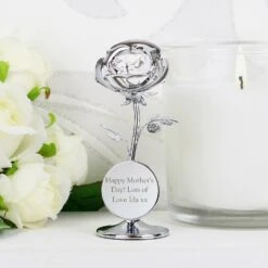 Personalised Crystocraft Rose Ornament -Campusgifts Shop p0104i34 pmc personalised crystocraft rose ornament 5