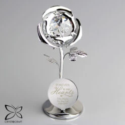 Personalised ‘Forever In Our Hearts’ Crystocraft Rose Ornament 17 Personalised ‘Forever In Our Hearts’ Crystocraft Rose Ornament -Campusgifts Shop p0104k43 3