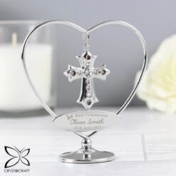 Personalised 1st Holy Communion Crystocraft Cross Ornament -Campusgifts Shop p0104k59 pmc personalised 1st holy communion crystocraft cross ornament 2