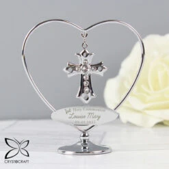 Personalised 1st Holy Communion Crystocraft Cross Ornament -Campusgifts Shop p0104k59 pmc personalised 1st holy communion crystocraft cross ornament 3