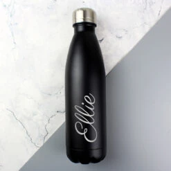 Personalised Black Metal Insulated Drinks Bottle 12 Personalised Black Metal Insulated Drinks Bottle -Campusgifts Shop p0104l58 2