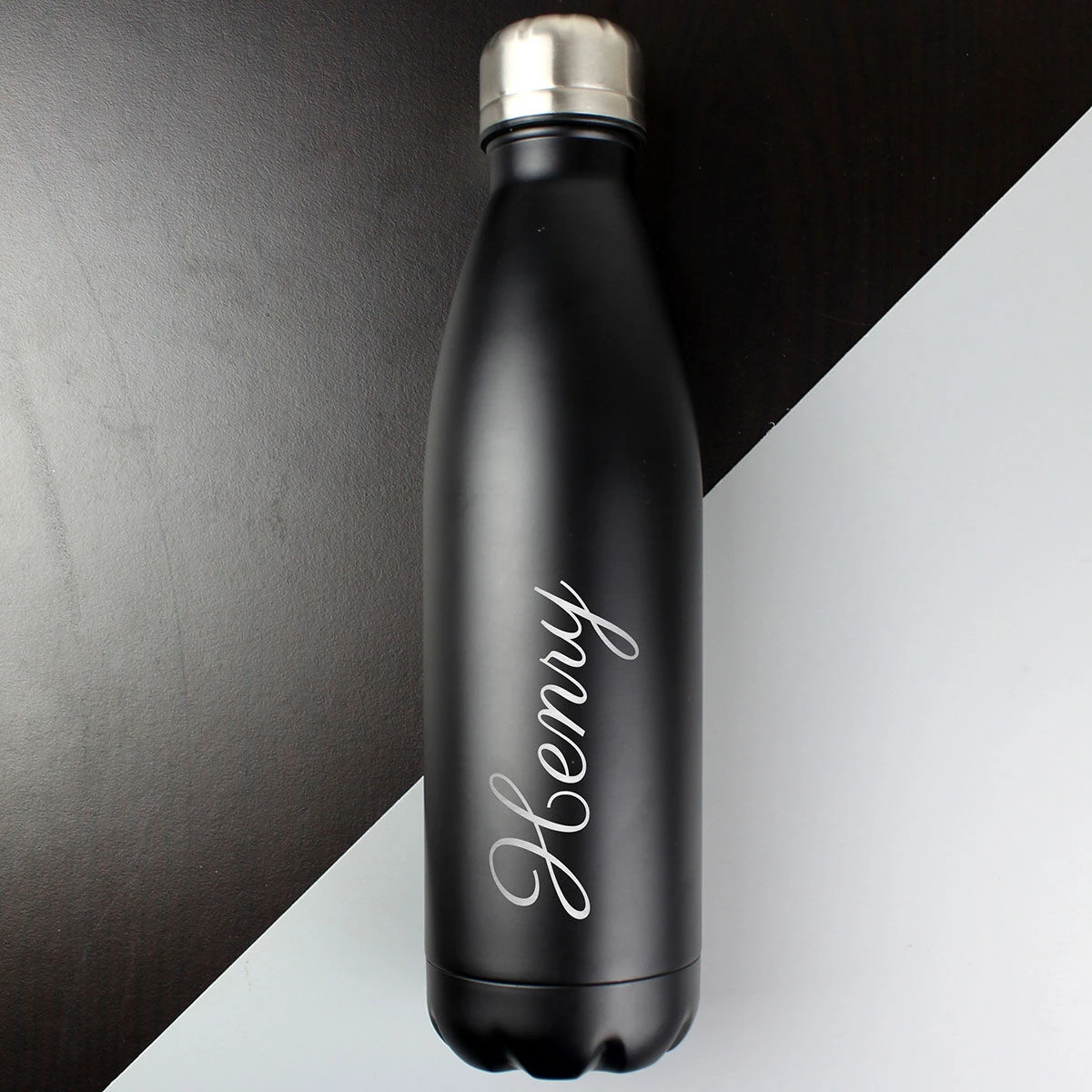 Personalised Black Metal Insulated Drinks Bottle 8 Personalised Black Metal Insulated Drinks Bottle - Image 6