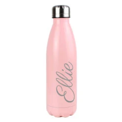 Personalised Pink Metal Insulated Drinks Bottle -Campusgifts Shop p0104l63 1