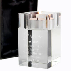 Personalised Leaf Glass Tea Light Holder -Campusgifts Shop p0107g47 personalised leaf free text glass tea light holder 6