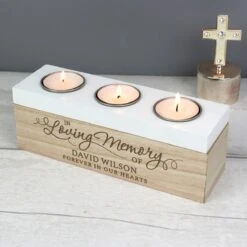 Personalised ‘In Loving Memory’ Triple Tea Light Box -Campusgifts Shop p0111c43 pmc personalised in loving memory triple tea light box 1