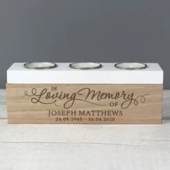 Personalised ‘In Loving Memory’ Triple Tea Light Box -Campusgifts Shop p0111c43 pmc personalised in loving memory triple tea light box 3