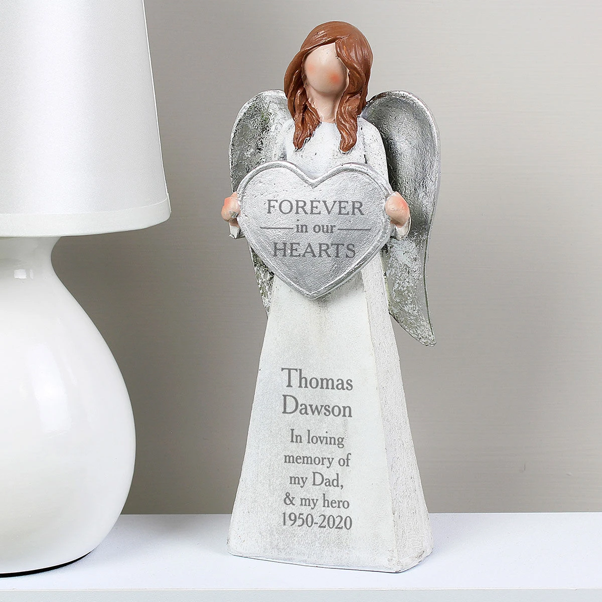 Personalised ‘Forever In Our Hearts’ Memorial Angel Ornament 3 Personalised ‘Forever In Our Hearts’ Memorial Angel Ornament