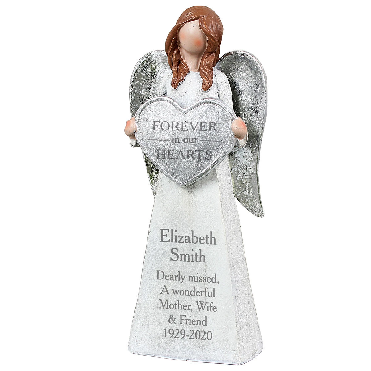 Personalised ‘Forever In Our Hearts’ Memorial Angel Ornament 5 Personalised ‘Forever In Our Hearts’ Memorial Angel Ornament - Image 3