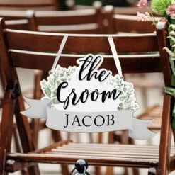Personalised ‘The Groom’ Wooden Hanging Decoration -Campusgifts Shop p071194 personalised the groom wooden hanging decoration 3