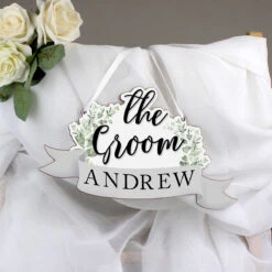 Personalised ‘The Groom’ Wooden Hanging Decoration -Campusgifts Shop p071194 personalised the groom wooden hanging decoration 4