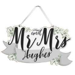 Personalised ‘Mr & Mrs’ Wooden Hanging Decoration 7 Personalised ‘Mr & Mrs’ Wooden Hanging Decoration -Campusgifts Shop p071195 personalised mr and mrs wooden hanging decoration 2