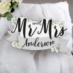 Personalised ‘Mr & Mrs’ Wooden Hanging Decoration 8 Personalised ‘Mr & Mrs’ Wooden Hanging Decoration -Campusgifts Shop p071195 personalised mr and mrs wooden hanging decoration 3