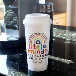 Personalised Teacher ‘Shape Little Minds’ Travel Mug -Campusgifts Shop p0813b74 2