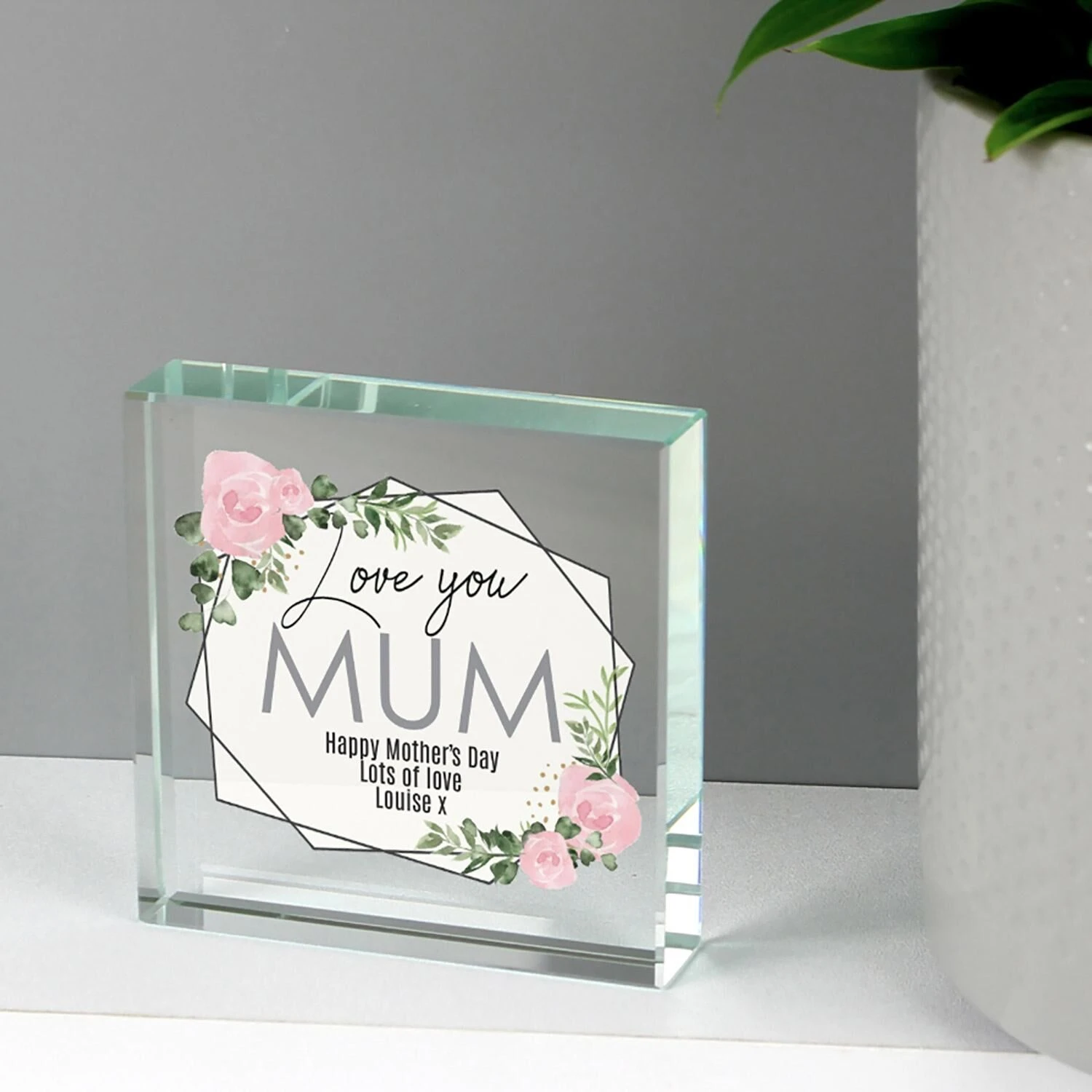 Personalised Abstract Rose Large Crystal Token 5 Personalised Abstract Rose Large Crystal Token - Image 3