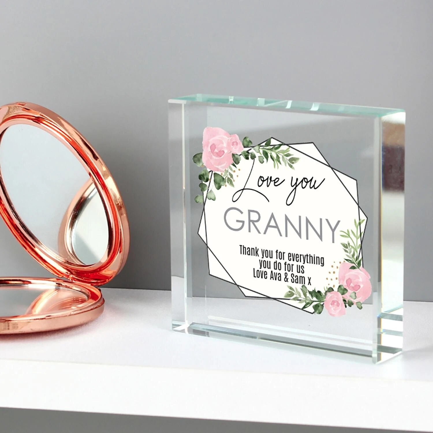 Personalised Abstract Rose Large Crystal Token 6 Personalised Abstract Rose Large Crystal Token - Image 4