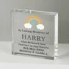 Rainbow Memorial Large Crystal Token -Campusgifts Shop p1007e01 personalised rainbow memorial large crystal token 1
