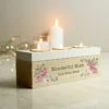 Personalised Floral Watercolour Triple Tealight Holder -Campusgifts Shop p1011f39 personalised floral watercolour triple tealight holder 1